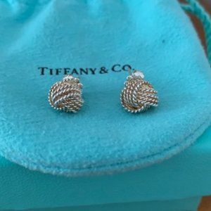 Tiffany & Co. Sterling Silver Knot Earrings